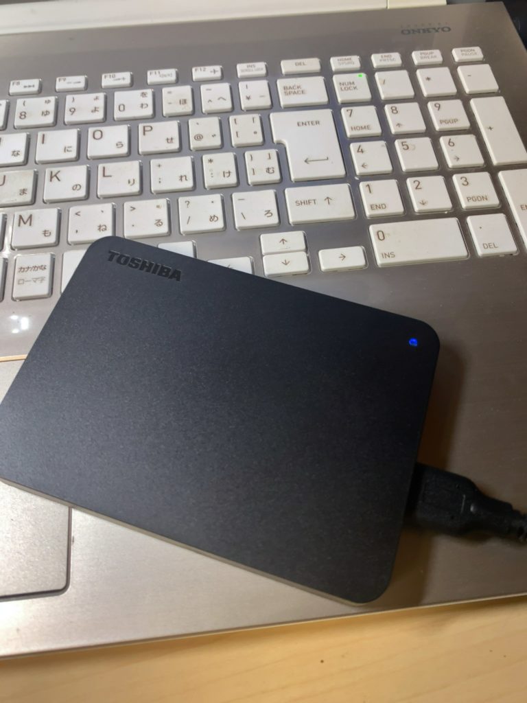 ポータブルhddから異音がしました